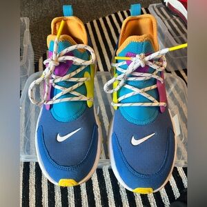 Nike Kids Presto Blue and Yellow Sneakers